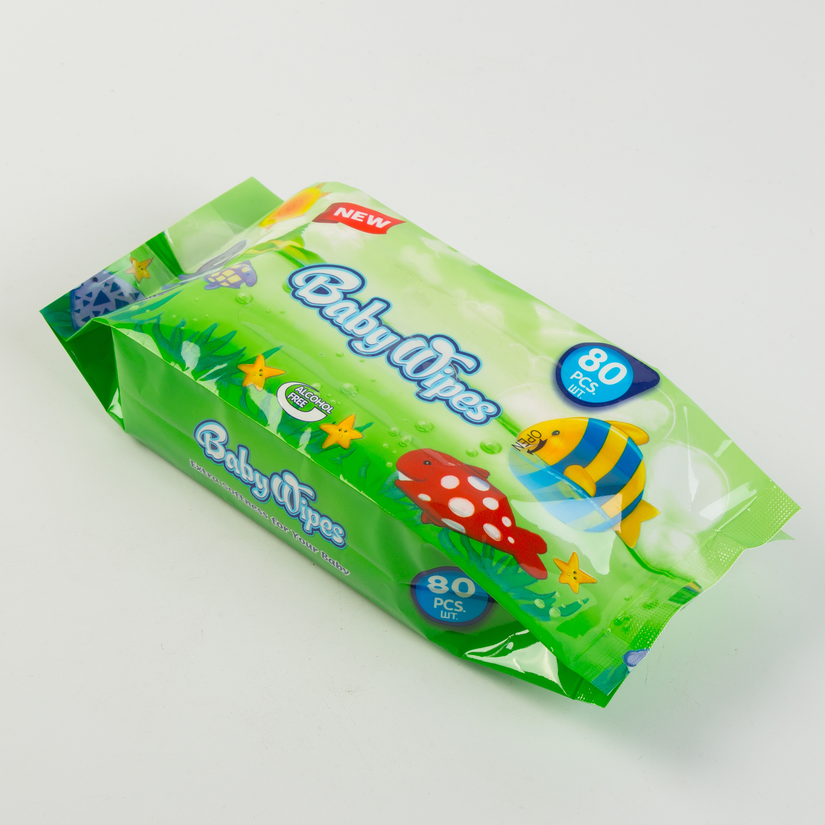 Las toallitas húmedas de bebés de 80pcs desechables de 80pcs desechables más vendidos
