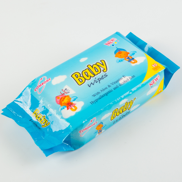 80 piezas de alimentos de grado alimento de pH natural que equilibra las toallitas para bebés con aceite de coco 