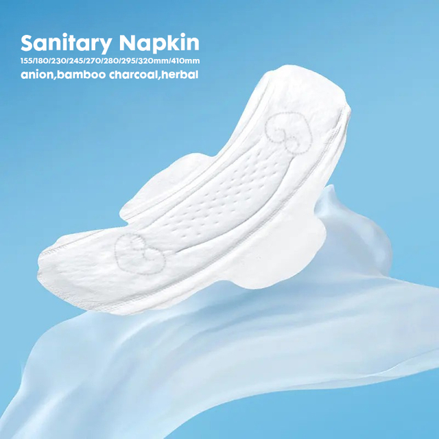 OEM Herbal Mint Femme Ladies Algodón Almohadillas de las capas sanitarias de algodón para mujeres menstruales