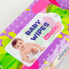 Toallas húmedas de bebé desechables Venta caliente orgánica 80 PCS Bolsas OEM GSM
