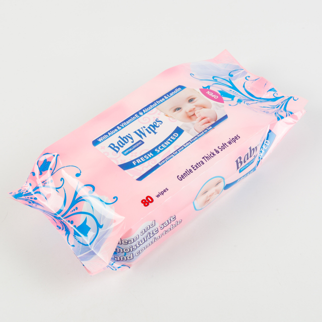 Nuevo diseño Fashion Desechable Toallitas húmedas biodegradables para bebés para la limpieza
