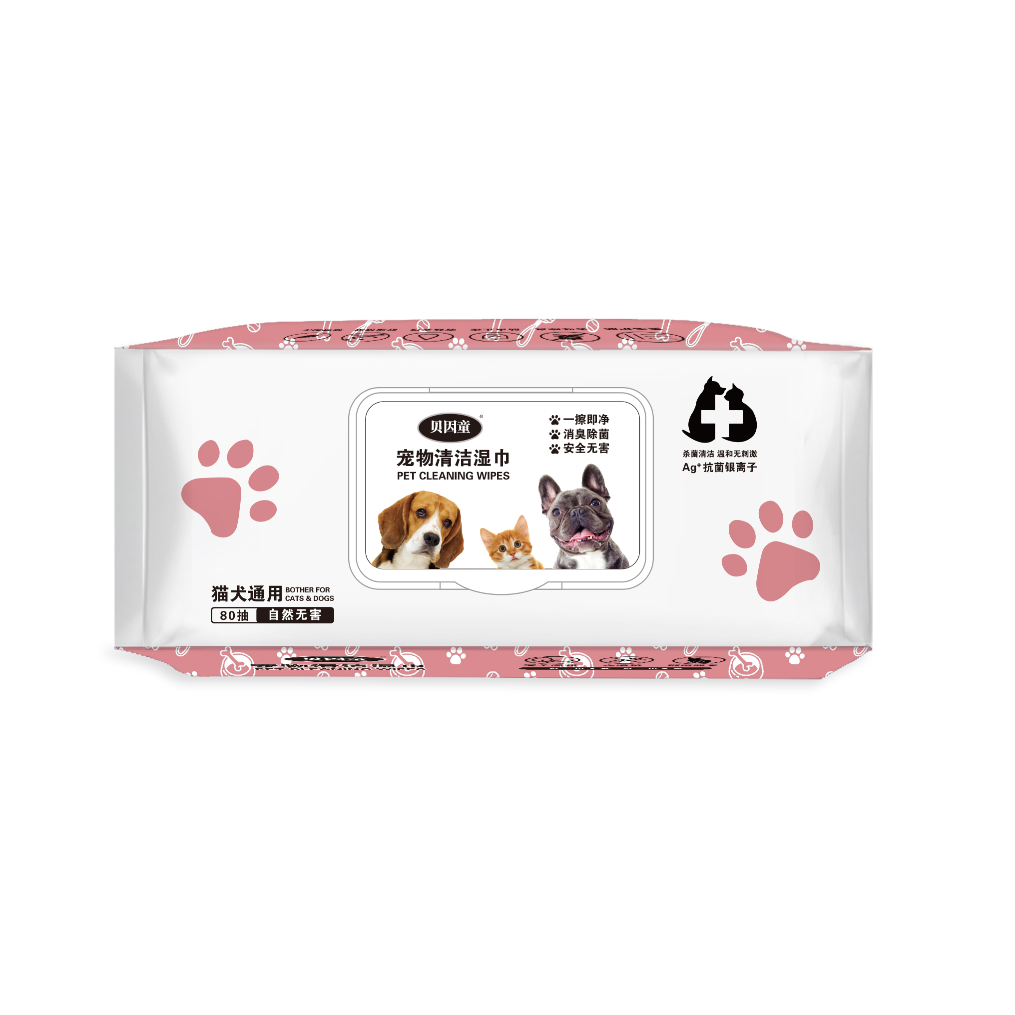 Toallitas de limpieza húmedas de papel suave para gatos y perros Producto de limpieza de mascotas