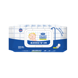 Etiqueta privada 80pcs papel higiénico húmedo freusable Toallitas húmedas sanitarias personales para la limpieza del hogar