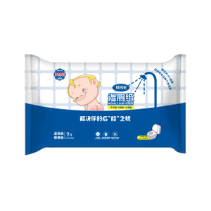 7 piezas de pañuelo de baño húmedo papel húmedo toallitas blandas para el hogar