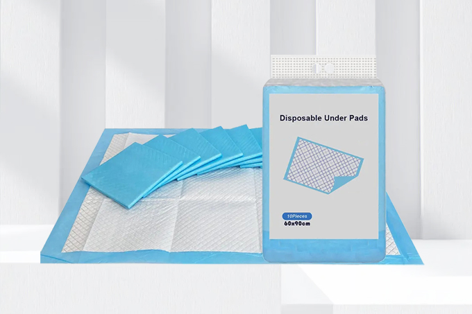 Desechable debajo de las almohadillas