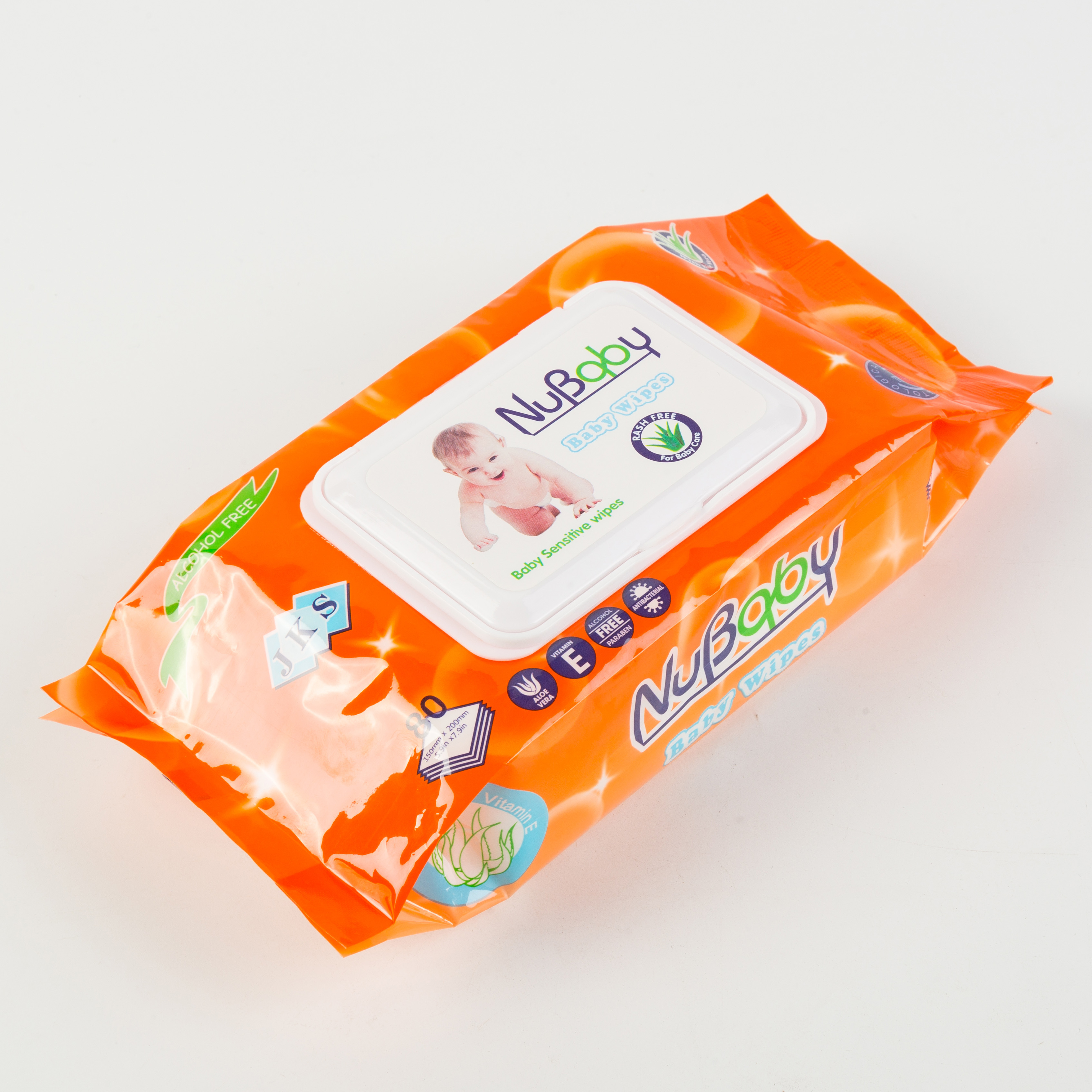 80pcs orgánico suave natural sin toallitas para bebés de mano y cara sensitiva de cuidado de piel y cara. 