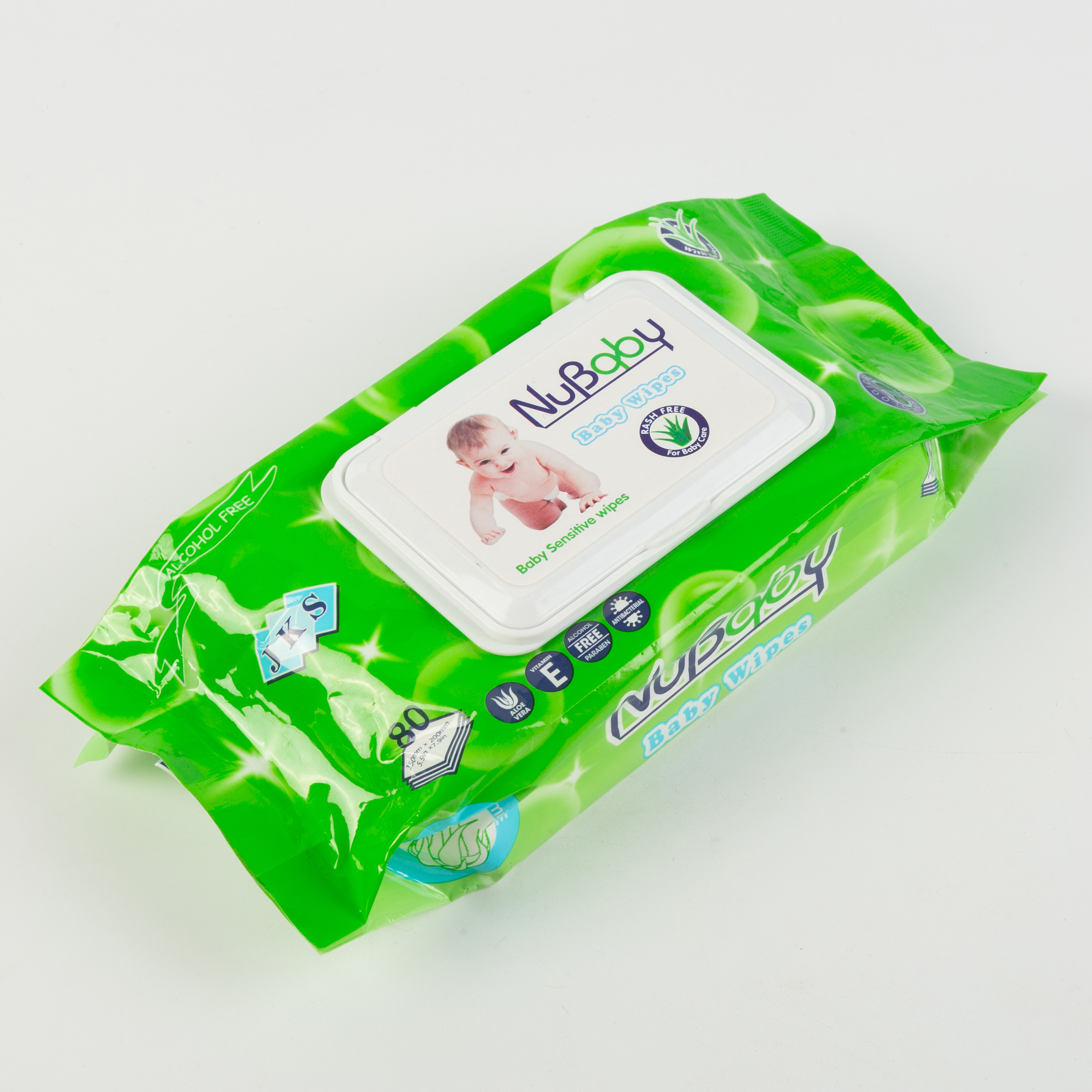 Ambientable personalizar toallitas húmedas de 80 piezas para bebés agua orgánica toallita húmeda